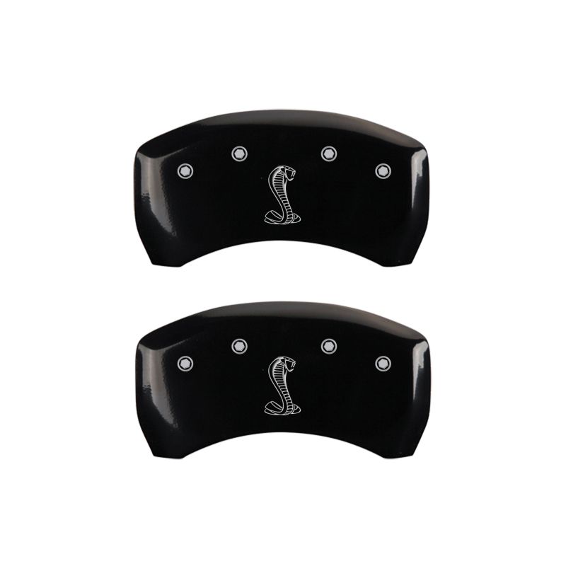 MGP Rear set 2 Caliper Covers Engraved Rear Snake Black finish silver ch thumbnail 6