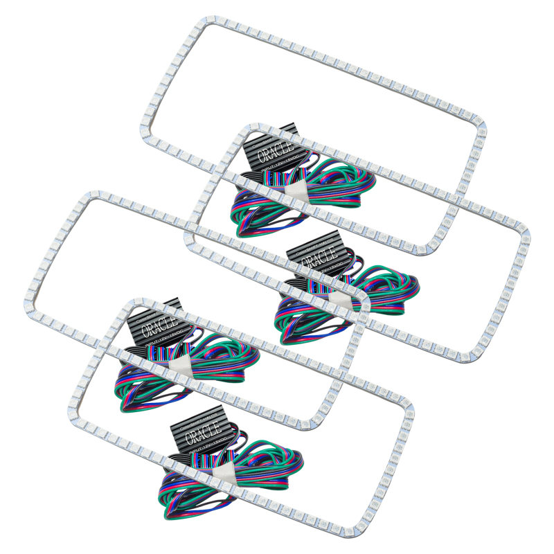 Oracle GMC Sierra 07-13 Halo Kit (New Square Ring Design) - ColorSHIFT w/o Controller thumbnail 2