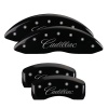 MGP 4 Caliper Covers Engraved Front & Rear Cursive/Cadillac Black finish silver ch thumbnail 5
