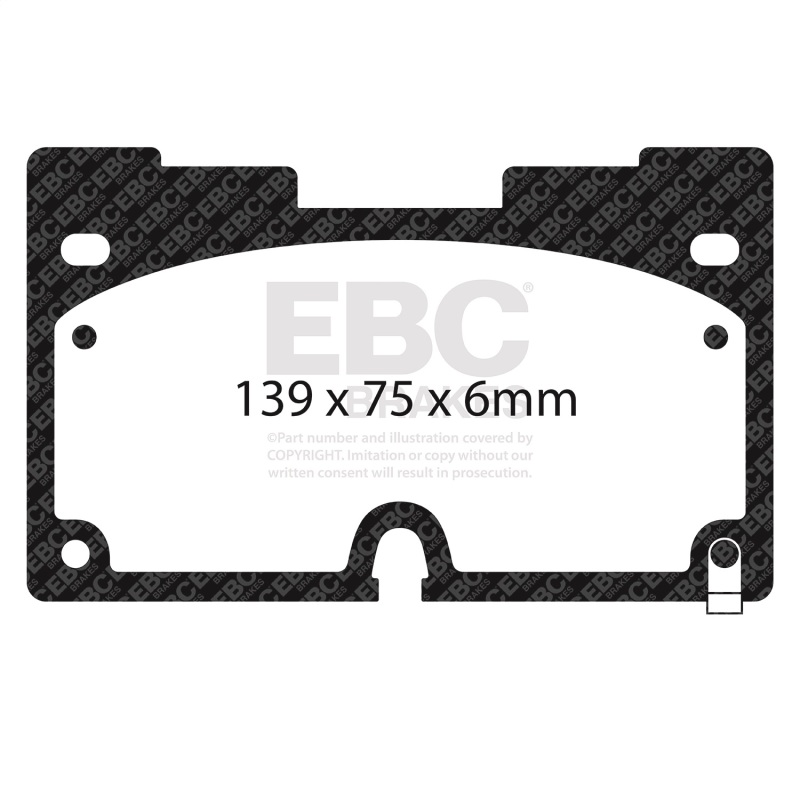 EBC 2019+ Chevrolet Silverado 1500 (2WD) Greenstuff Front Brake Pads