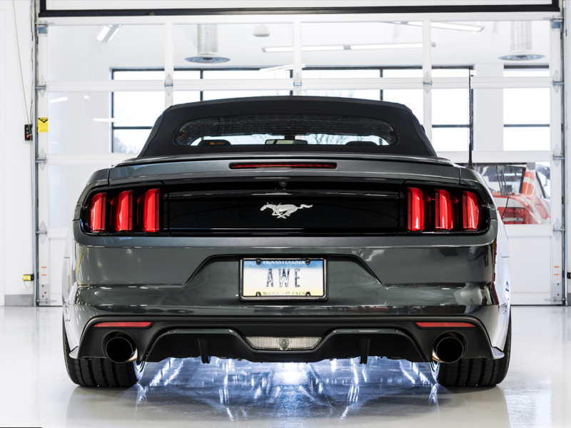 AWE Tuning S550 Mustang EcoBoost Axle-Back Exhaust - Touring Edition (Diamond Black Tips)