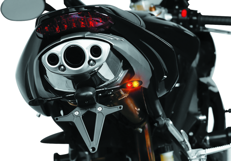 Kuryakyn Kellermann Micro 1000 Collection Turn Signals 2534 Signal, 1000, LED, Dark Smoke Lens, Amber/Red Light, Black Housing, Each thumbnail 9