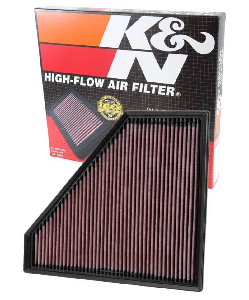 K&N Replacement Panel Air Filter 12.313in OS L x 10.313in OS W x 1.188in H for 13-14 Cadillac ATS thumbnail 4