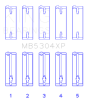 King Engine Bearings Mazda B6/B6-T/ZM/B3/B5 (Size +.025) Main Bearing Set thumbnail 5