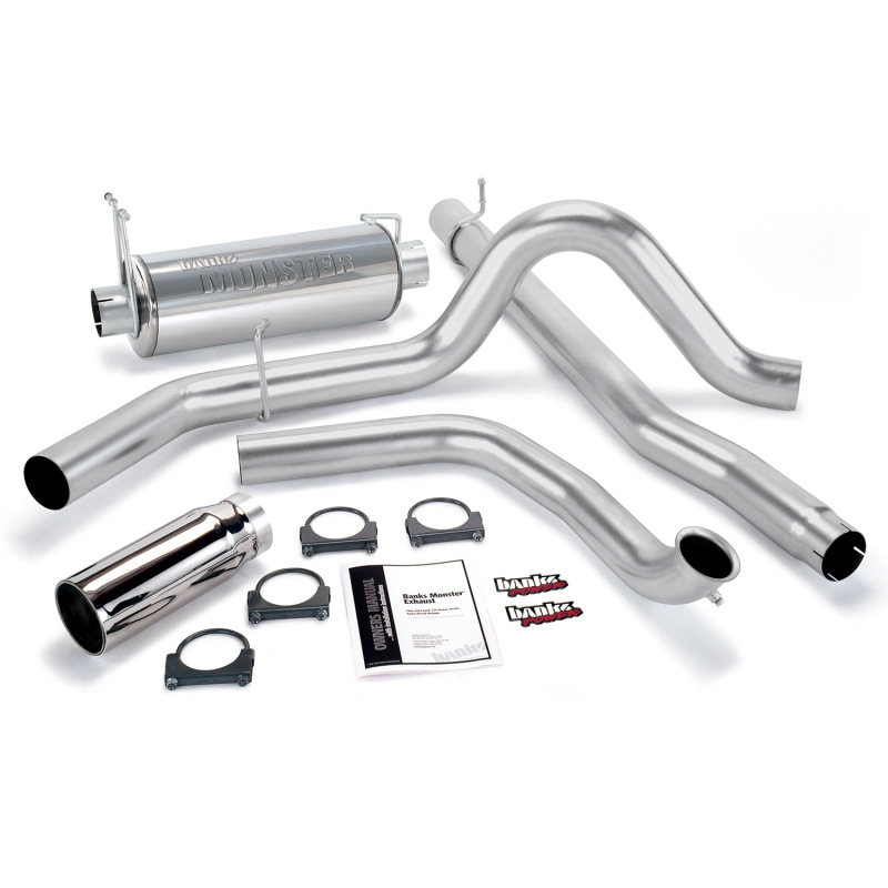 Banks Power 99-03 Ford 7.3L Monster Exhaust System - SS Single Exhaust w/ Chrome Tip thumbnail 2