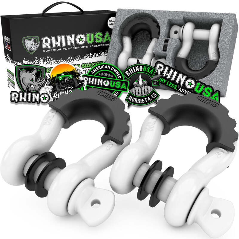 Rhino USA 3/4In D-Ring Shackle Set (2-Pack)(White)
Tow Hook