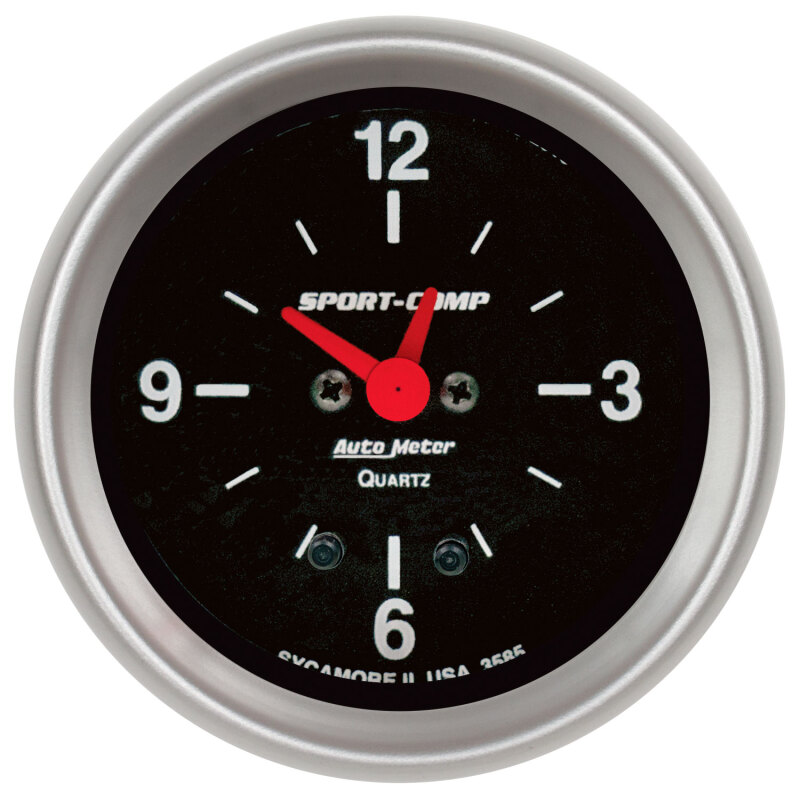 Autometer 2-5/8in 12 Hour Analog Clock Gauge thumbnail 3