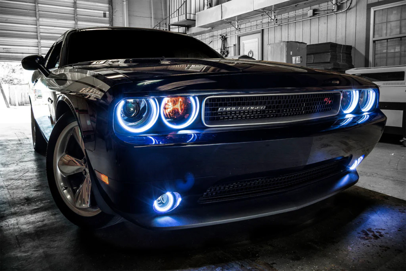Oracle Dodge Challenger 08-14 LED Waterproof Fog Halo Kit - Green