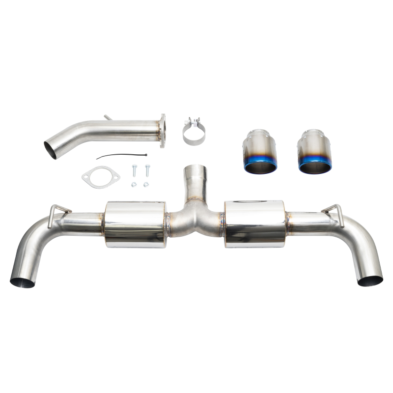 Injen 19-22 Hyundai Veloster N L4 2.0L Turbo Performance SS Axle Back Exhaust System - Burnt Ti Tips thumbnail 5