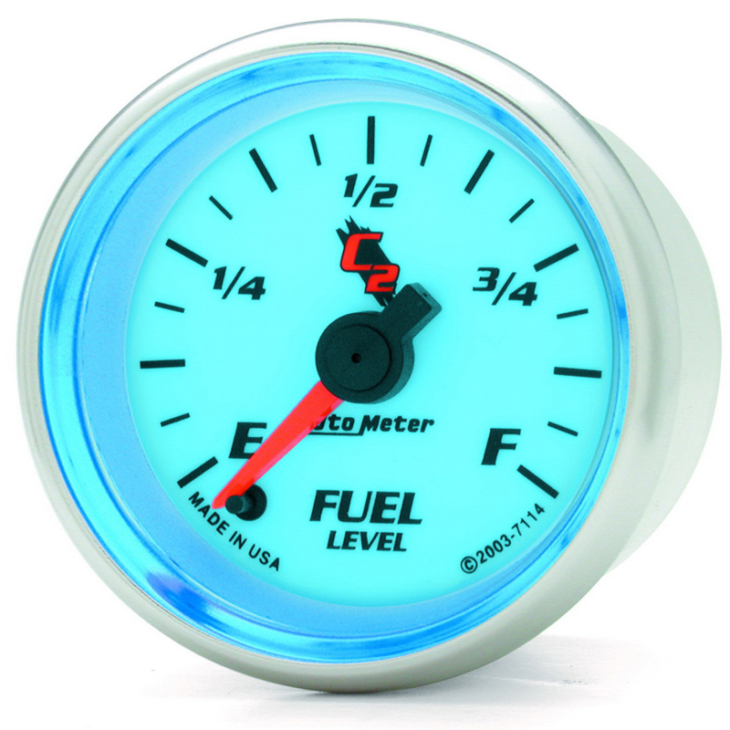 Autometer C2 52mm Electronic Programmable Empty to Full Fuel Level Gauge thumbnail 5