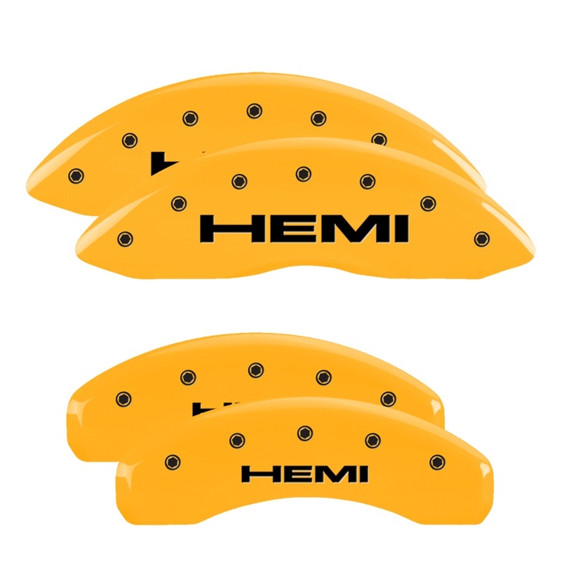 MGP 4 Caliper Covers Engraved Front & Rear MGP Yellow Finish Black Char 1998 Buick Regal thumbnail 5