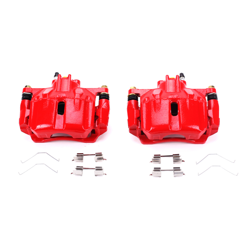 Power Stop 12-15 Honda Civic Front Red Calipers w/Brackets - Pair thumbnail 2
