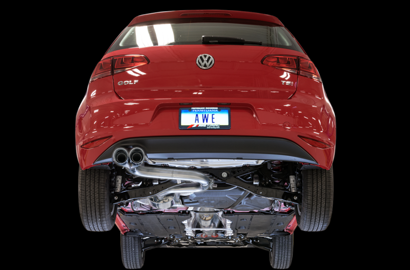 AWE Tuning VW MK7 Golf 1.8T Touring Edition Exhaust w/Chrome Silver Tips (90mm) thumbnail 7
