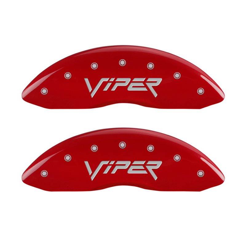 MGP 4 Caliper Covers Engraved Front & Rear Gen 2/Viper Red finish silver ch thumbnail 4