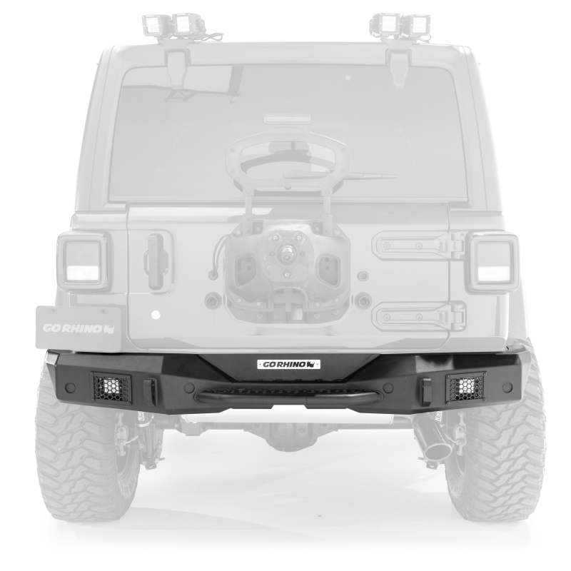 Go Rhino 07-18 Jeep Wrangler JK/JKU Rockline Rear Full Width Bumper thumbnail 3