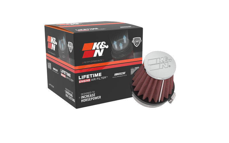 K&N Universal Chrome Filter 2.125 in Flange ID / 3in Base OD / 2in Top OD / 2.75in Height thumbnail 9