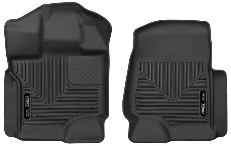 Husky Liners 2017 Ford Super Duty (Crew Cab / Super Cab) WeatherBeater Black Front Floor Liners thumbnail 4
