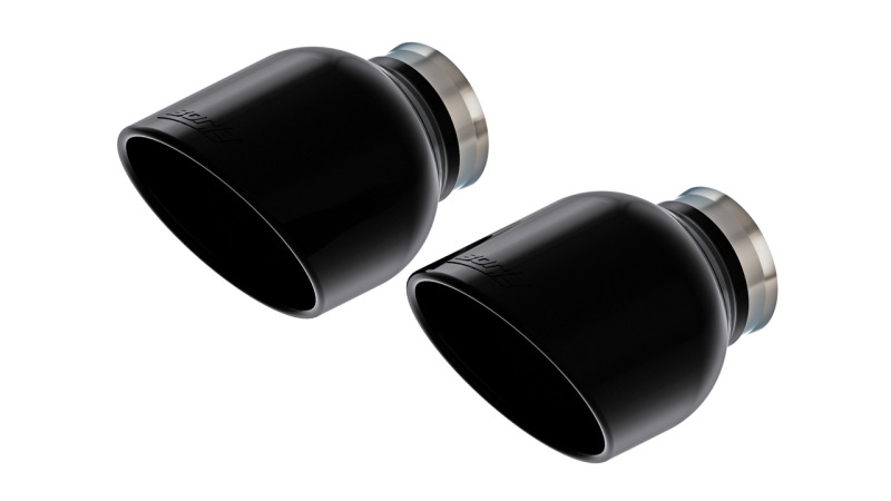 Borla 15-24 Dodge Charger V8 / 2023 Chrysler 300C T-304 SS Tips 5in Outlet - Black Chrome thumbnail 3