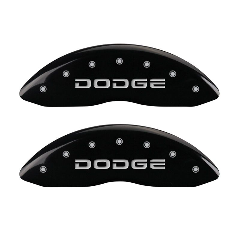 MGP 4 Caliper Covers Engraved Front & Rear Broken D/Dodge Black finish silver ch thumbnail 7