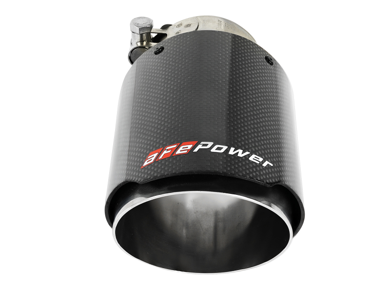 aFe MACH Force-Xp 409 SS Clamp-On Exhaust Tip 2.5in. Inlet / 4in. Outlet / 7in. L - Carbon thumbnail 9