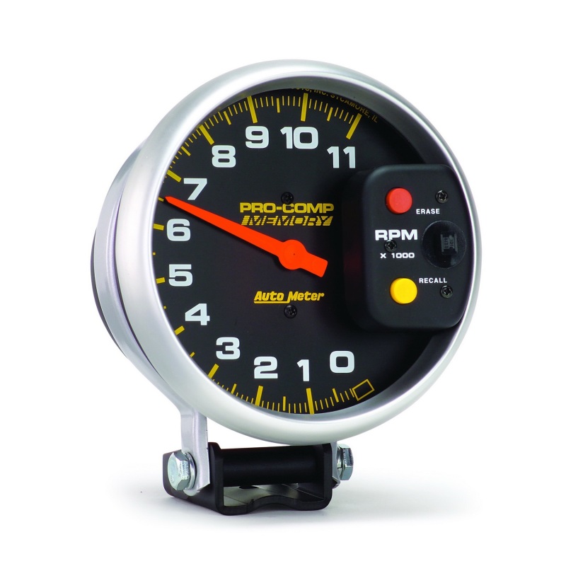 Autometer Pro-Comp 5in 0-11000 RPM Pedestal w/Peak Memory Tachometer thumbnail 9