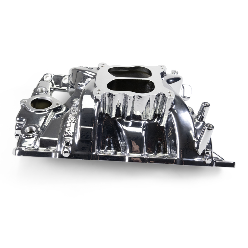 Edelbrock Performer RPM Intake Manifolds 7156-CP Manifold, RPM, Dual Plane, Aluminum, Chrome Plasma Coat, Square/Spread Bore, Pontiac, 326-455, Each thumbnail 6