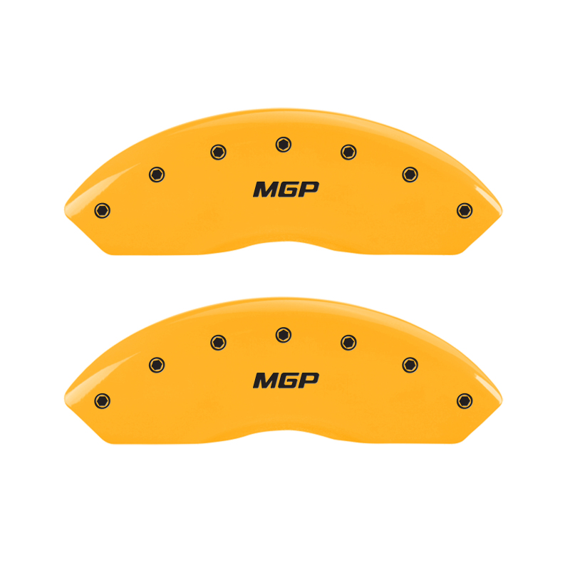 MGP 4 Caliper Covers Engraved Front & Rear MGP Yellow finish black ch thumbnail 8