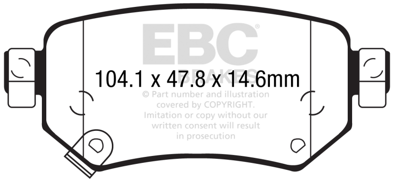 EBC 2016+ Mazda 6 2.5L Greenstuff Rear Brake Pads thumbnail 5