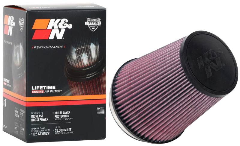K&N Universal Tapered Filter 6in Flange ID x 7.5in Base OD x 5in Top OD x 8in Height thumbnail 7