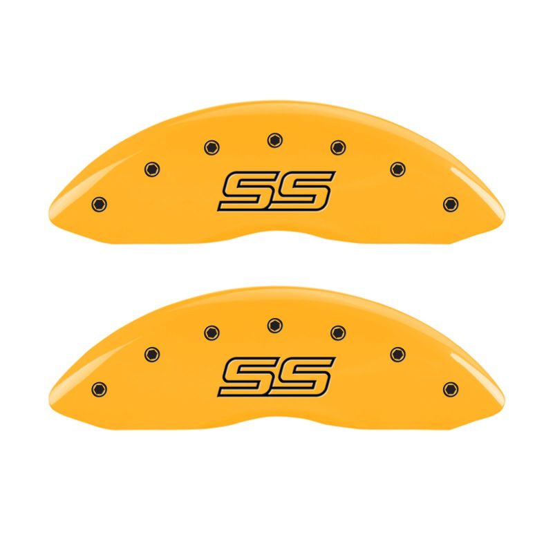 MGP 4 Caliper Covers Engraved F & R Trailblazer SS Yellow Finish Black Char 2008 Chevy Trailblazer thumbnail 7