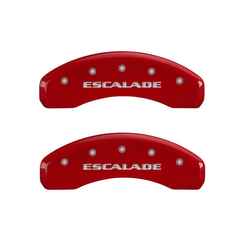 MGP 4 Caliper Covers Engraved Front & Rear Escalade Yellow finish black ch thumbnail 9