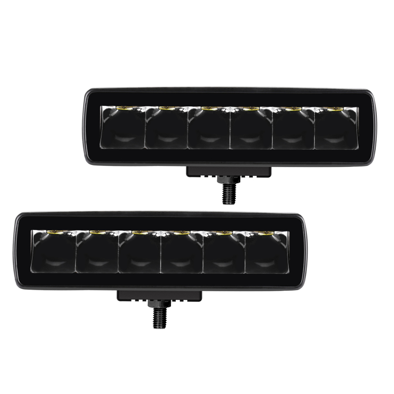 Go Rhino Xplor Blackout Series Sixline LED Spot Light Kit (Surface/Threaded Stud Mount) - Blk (Pair) thumbnail 2