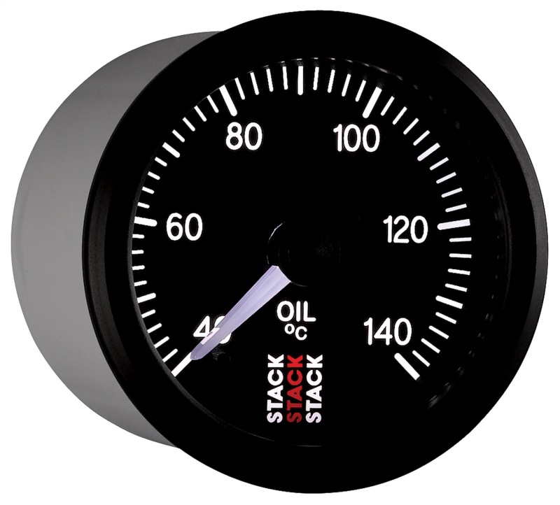 Autometer Stack 52mm 40-140 Deg C 1/8in NPTF Male Pro Stepper Motor Oil Temp Gauge - Black thumbnail 7