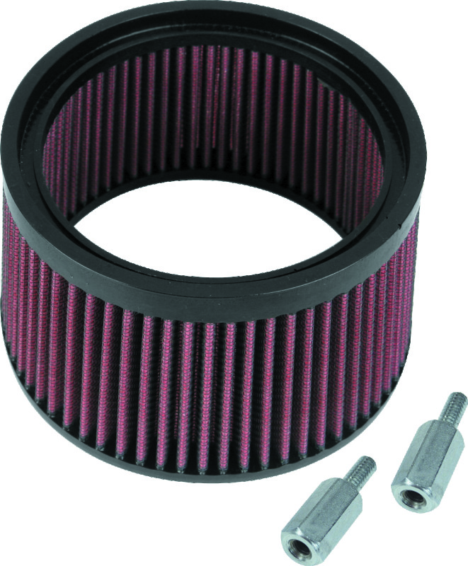 S&S Cycle 1in Taller Pleated Stealth Air Filter Kit