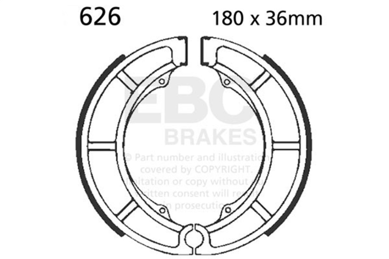 EBC 05-23 Suzuki VL 800 Boulevard Tourer Rear Brake Shoe