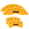 MGP 4 Caliper Covers Engraved Front & Rear JEEP Yellow finish black ch thumbnail 8