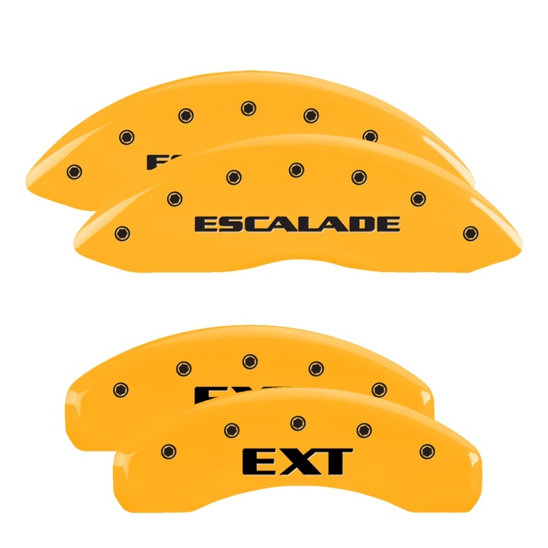 MGP 4 Caliper Covers Engraved Front Cadillac Engraved Rear ATS Yellow finish black ch thumbnail 7