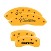 MGP 4 Caliper Covers Engraved Front Cadillac Rear SRX Yellow Finish Black Char 2006 Cadillac SRX thumbnail 9