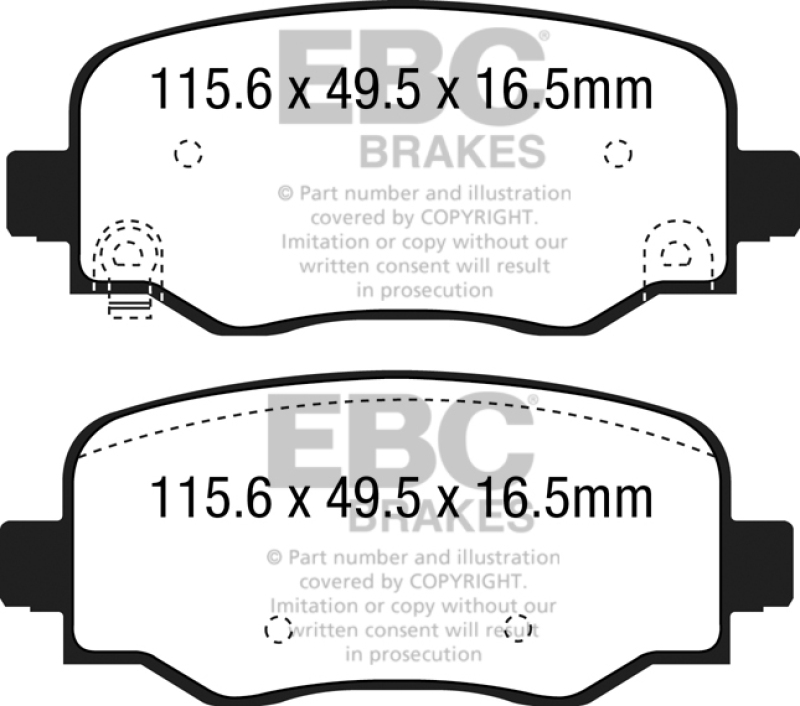 EBC Brakes Brake Rotor and Pad Combos S9KR1799 Disc Kit DP42237R+USR7704 thumbnail 6