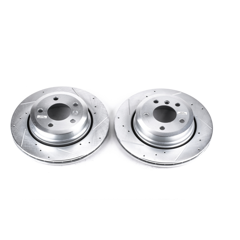 Power Stop 04-10 BMW X3 Rear Evolution Drilled & Slotted Rotors - Pair thumbnail 2