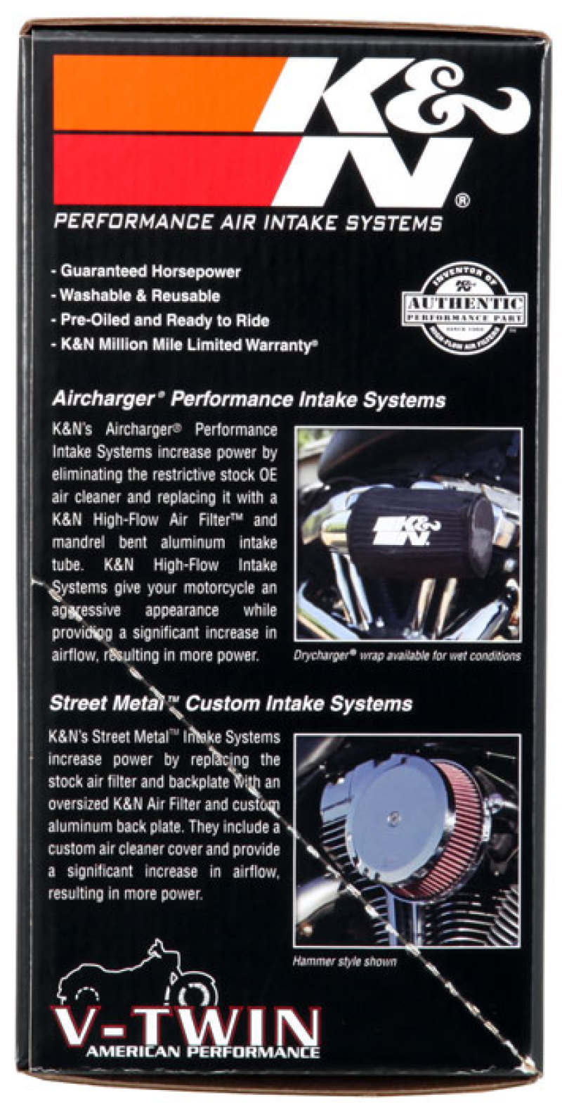 K&N Harley-Davidson Dyna Wide Glide 103 CI Street Metal Intake System-Hammer thumbnail 9