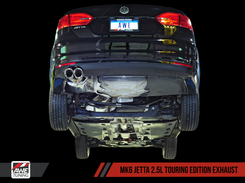 AWE Tuning Mk6 Jetta 2.5L Touring Edition Exhaust - Polished Silver Tips thumbnail 3