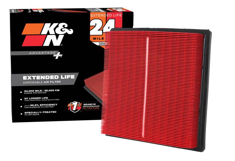 K&N Advantage Plus Air Filter 24K Miles Subaru Impreza H4-2.0L F/I 17-18 thumbnail 2