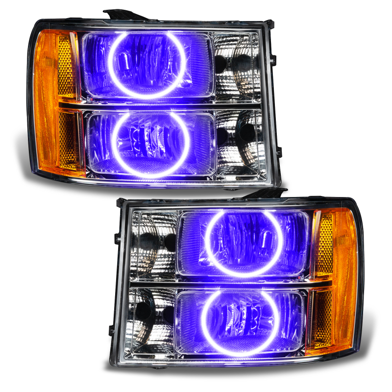 Oracle Lighting 07-13 GMC Sierra Pre-Assembled LED Halo Headlights -UV/Purple thumbnail 4