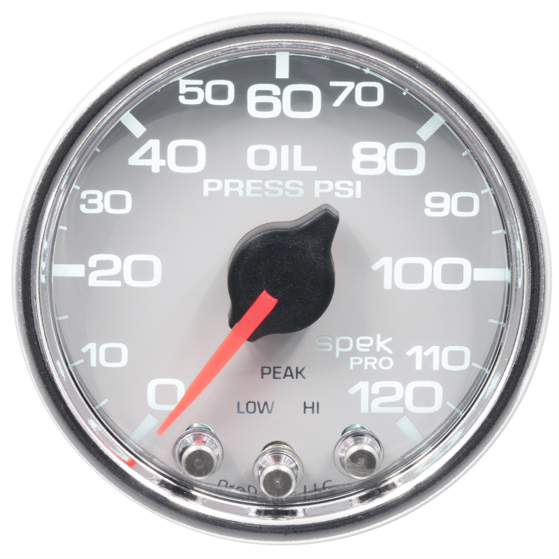 Autometer Spek-Pro 2-1/16in 0-120 PSI Digital Stepper Motor w/Peak & Warn Oil Pressure Gauge thumbnail 6