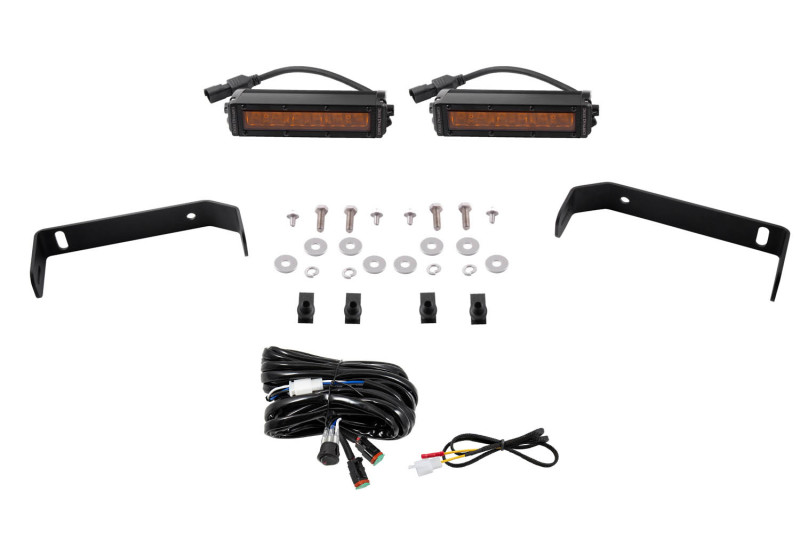 Diode Dynamics 19-21 Ford Ranger SS6 LED Lightbar Kit - Amber Driving thumbnail 2