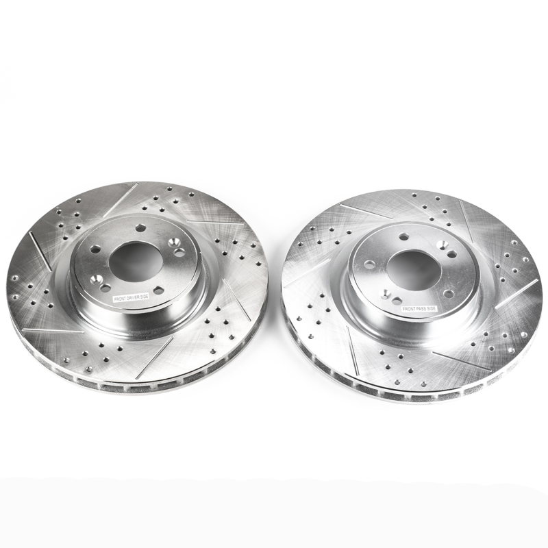 Power Stop 10-16 Hyundai Genesis Coupe Front Evolution Drilled & Slotted Rotors - Pair thumbnail 2