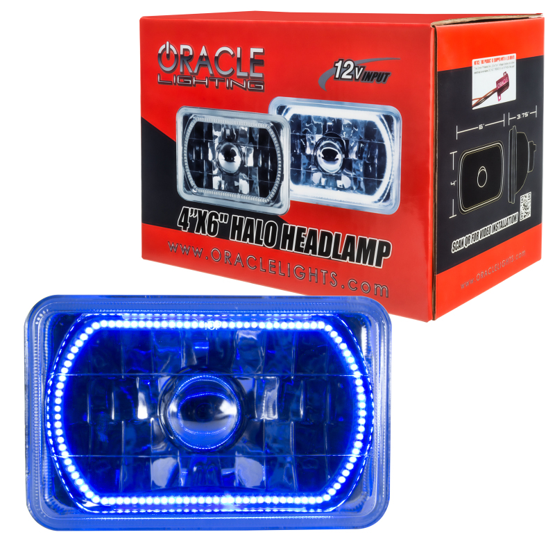Oracle Pre-Installed Lights 4x6 IN. Sealed Beam - Blue Halo thumbnail 4