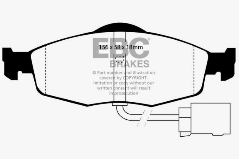 EBC 16-17 Smart Fortwo Ultimax Front Brake Pads thumbnail 4