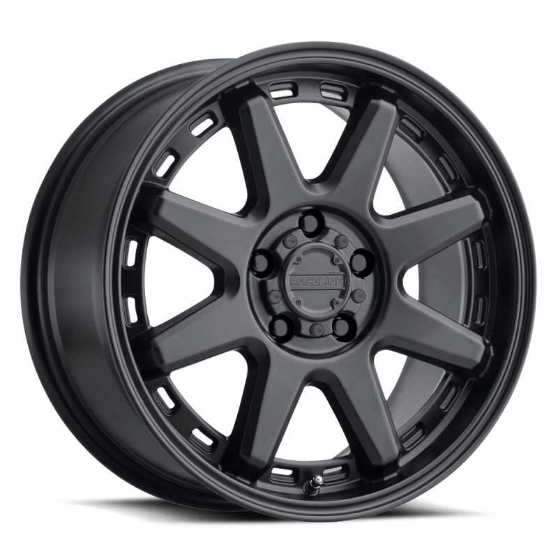 Raceline 947B Scout 18x8in / 5x114.3 BP / 35mm Offset / 72.62mm Bore - Satin Black Wheel thumbnail 4